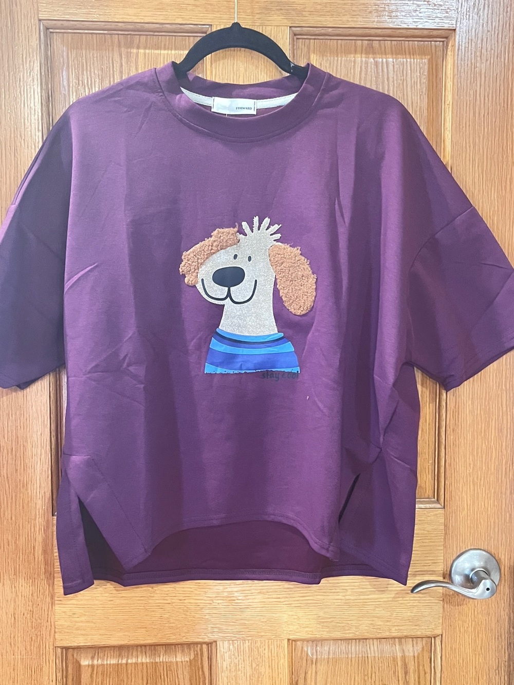 Unbranded Purple Dog Graphic Pet Tee